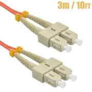 3M 10FT SC to SC Duplex 50/125 Multi Mode Fiber Optic Optical Patch Cable Cord