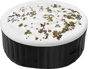 Inflatable Hot Tub Cover Protector, Foldable Hot Tub Lid with Handle, Windproof Rainproof Round Energy Saving Spa Tub Lid, Retain Heat and Protect Your Hot Tub