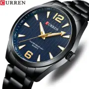 CURREN Men Quartz Watches Steel Wristwatch Big Case Brand Male Sports Watch Gift