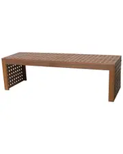 Outdoor Interiors Eucalyptus Checkerboard Bench