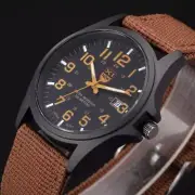 Hot A Men's Date Canvas Watches Military Outdoor Sport Analog Quartz Wrist Watch