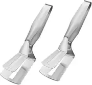 Stainless Steel Steak Clip Set Portable Kitchen Tong Heatproof Grill Tool Food Serving Clip for Healthy Cooking