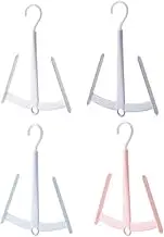 MAGICLULU 4PCS Rotating Shoes Drying Rack Double Hook Design for Quick Drying and Space Saving Shaped Hangers White Blue Pink for Home Balcony and Outdoor Use