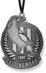 AFL Christmas Metal Ornament - Collingwood Magpies - Approx. 70 x 50mm