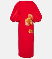 [Safiyaa] Safiyaa Amira embroidered floral midi dress AU 12 red
