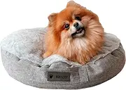 Small Round Cushion for Dogs and Cats Memory Foam S - Relieves and Preserves Joints - Relaxes and Reversible Summer/Winter - Easy to Carry - Does Not Deform -