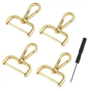 4 Pcs Swivel Clasp Hooks Detachable Snap Hook with Screw Bar for Bag Straps