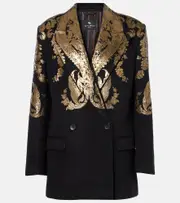 [Etro] Etro Paisley wool and cashmere blazer AU 8 black