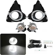 LED Front Bumper Lamp Compatible for Toyota Auris 2014 2015 Fog Lights Headlight Kit Cover Grill Bezel Waterproof Auto Car Accessories 12V(Led White)