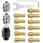 Drill Chuck Collet Set 1/32inch to 1/8inch Quick Changing Drill Chuck for