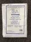 New Cot Sheets (Fitted, Flat, Set)4 Piece Cot Sheet & Pillow Case Set - White-