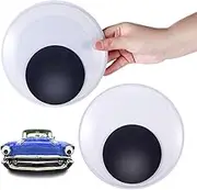 2pcs Large Googly Eyes Magnetic, 7in Giant Wiggle Eyes Plastic Giant Googly Eyes Black and White Googly Eyes for Crafts DIY Decorations Christmas Tree Ornament