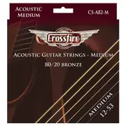 Crossfire Medium 80-20 Bronze Acoustic Guitar Strings (12-53)