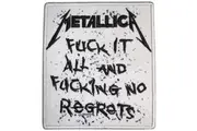 Metallica No Regrets Woven Iron On Patch (White/Black) (One Size)