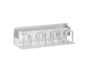 Toothbrush holder wall mounted electric toothbrush toothpaste storage rack silver style3