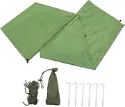BELLIFFY 1 Set Shade Tent Waterproof Shade Canopy Outdoor Tents Camping Canopy Tent Outdoor Sunshade Hiking Supply Camping Tent Survival Tarp Tarps 210t Waterproof Polyester Spinning Green