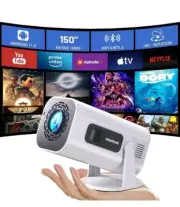 Aubor Mentech Mini Projector with WiFi and Bluetooth 180" With 1080p
