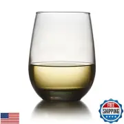 Libbey 231SM Stemless Wine Glasses Set of 12, Moonstone Grey, Restaurant Qual