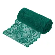 6 Inch Wide 5 Yard Lace Ribbon Floral Pattern Dark Green Lace Trim Ribbon