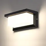 Lightsjoy Outdoor Wall Light, IP66 Waterproof LED Illumination Wall Light 18W Rectangular for Balcony, Street, Garage, Patio, Corridor, Garden (Neutral White)