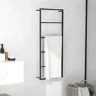 NNEVL Towel Rack Black 45x10x115 cm Steel