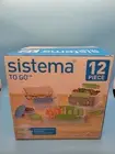 SISTEMA To Go 12 Piece Plastic Food Storage Clip Lock Lids