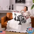 Heated Electric Blanket Throw 50 x 60” Double Sherpa Heating Throw Blanket Re