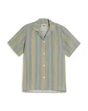 Oas Mist Strata Printed Camp Shirt