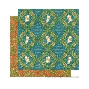 2 Sheets of Graphic 45 CHRISTMAS MAGIC 12x12 Scrapbook Paper - KEWPIE CHRISTMAS