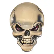 Banggood 3D Demon Skull Metal Stickers Bone Emblem Badge Decals for Car Motor Truck 27 SILVER