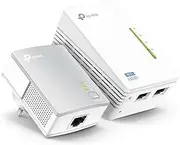 TP-Link 300 Mbps AV600 Wi-Fi Powerline Extender Starter Kit, Powerline Adapter, Wireless Connection, Wi-Fi Auto-Sync, Plug, Pair & Play, App Control, Network Extender Combo(TL-WPA4220KIT)