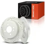 2Pcs Rear LH & RH Drilled Brake Rotors for Mini Cooper 2007-2015 1.5L 1.6L 2.0L (for: Mini)
