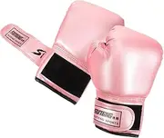SUPVOX Kids Boxing Gloves: Shockproof Leather Sparring Training Gloves with Breathable Holes - Foam Filled Training Sparring Gloves for Boys and Girls Boxing Beginners (Pink)