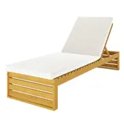Alabat Solid Timber Outdoor Sun Lounger with Cushion