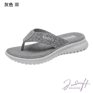 【J&H collection】歐美生活簡約休閒防滑耐穿人字拖鞋(現+預 灰色 / 水藍色 / 深藍色)