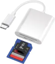 T Tersely (2 in 1) USB-C Micro SD/SD/TF Memory Card Reader Type C Adapter for Ip