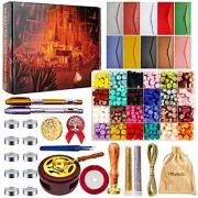Wax Seal Kit700 Pcs Wax Seal Stamp Kit with Wax Seal BeadsWax Seal WarmerEnve...