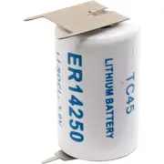 1pc 3.6V Lithium 1000mAh Single Use 1/2 AA Battery w/ Tags for Computer Memory