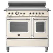 BERTAZZONI Heritage 900mm Cooker 5 Zone Induction, Electric Double Oven - Avorio HER95I2EAVT
