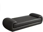 Bed End Bench Bed End Stool Bedroom Minimalist Living Room Long Sofa Stool Leather Bedroom Bed Bedside Stool Dressing Stool Bedroom Bench(Black,Medium)