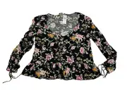 American Eagle Vintage NWT Fairy Peasant Lace Front Ruffle Babydoll Blouse XS