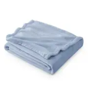 Fleece Throw Blanket for Couch - Lightweight Throw (50" x 60") Light Blue