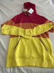 faherty women’s multicolor pull over hoodie colorblock size 0 $168