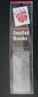 BearPaw BHBDS size 6 Snelled Hooks 6 per pack Bear Paw BHBDS-6