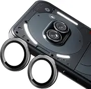 Zeking [2 Pack] for Nothing Phone (2a)/2a Plus Camera Lens Protector, 9H Tempered Glass Camera Cover Screen Protector Metal Individual Ring(Black)