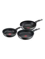 [Tefal] Unlimited Induction Non-Stick Triple Pack 24 + 28cm Frypan + 28cm Wok in Black