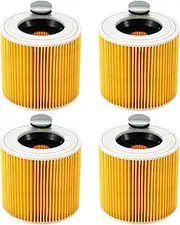 Set of 4 filters for Kärcher Wd3 filters for Kärcher filters Wd3 vacuum cleaners WD1, WD2, WD3, MV3, MV2 SE4001 SE4002 MV3, MV2, A, K, KNT, NT, SE, VC also suitable for Kärcher vacuum cleaner spare