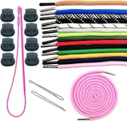 30 Pack Replacement Drawstrings Drawcords 8 Pieces Cord Locks for Pants...