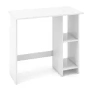 Costway 80cm Compact Writing Desk Home Office Computer PC Table Study Workstation w/Adjustable Shelf White