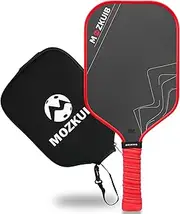 MOZKUIB Pickleball Paddle, T700SC Friction Carbon Fiber Surface, Professional Pickle Ball Paddle Providing Strong Power & Spin for Athletes, Includes Paddle Cover(Red)